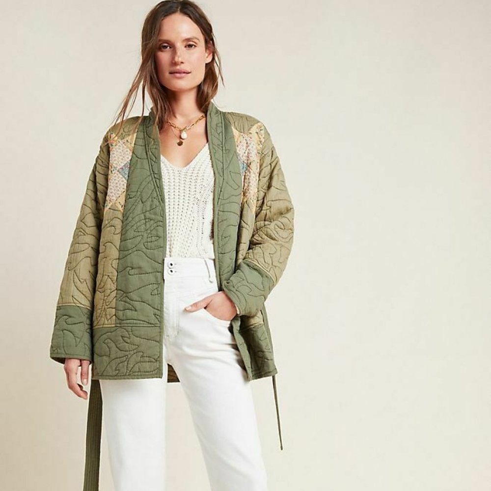 Anthropologie Quilted Patchwork Kimono jacket - Picture 5 of 7
